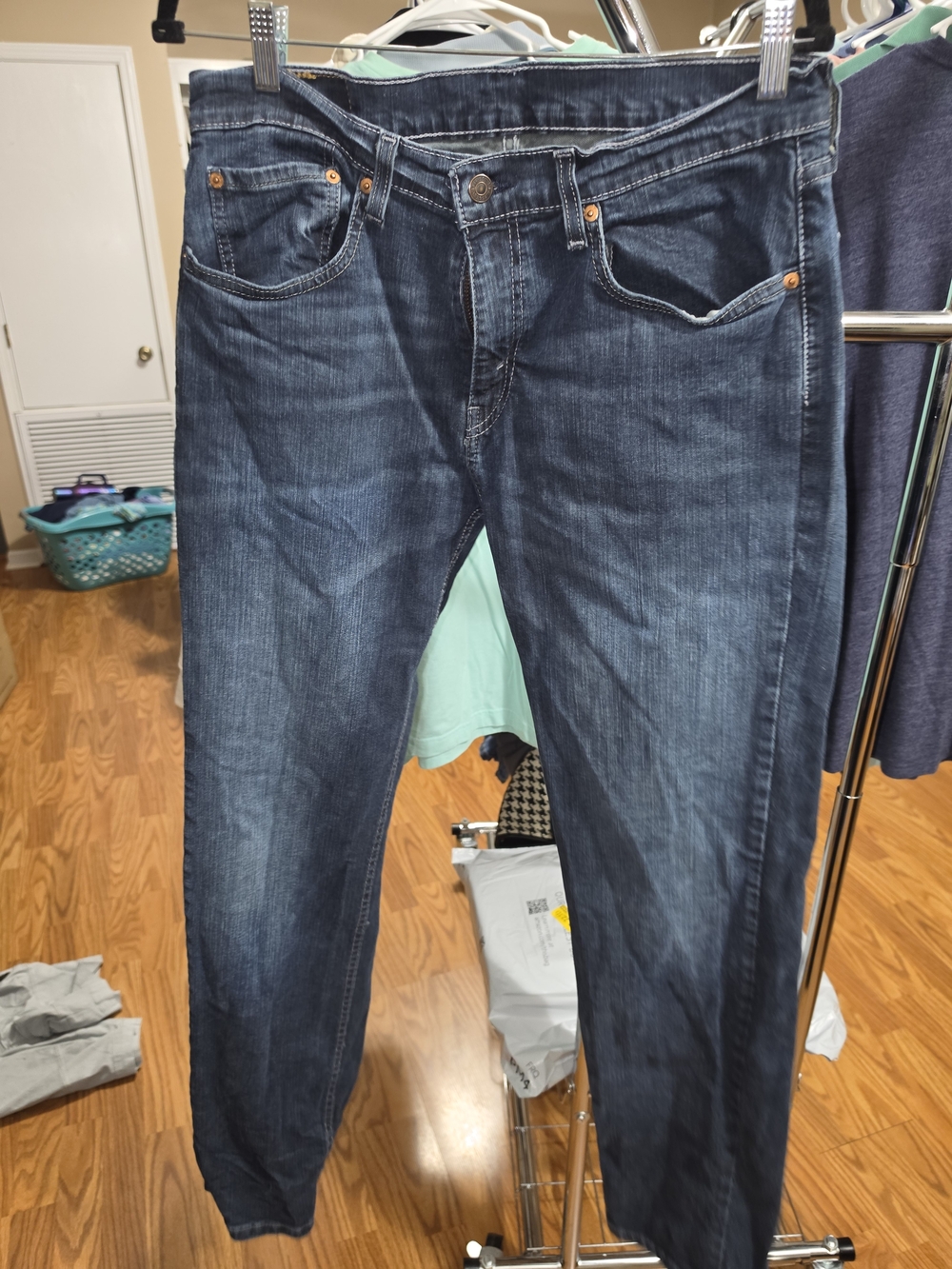 Levi's Straight Leg Dark Blue Denim Jeans